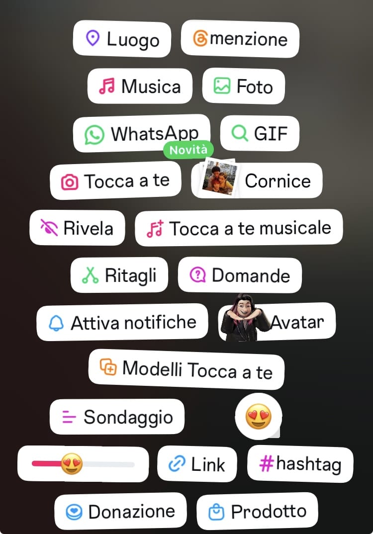 Instagram stories stickers