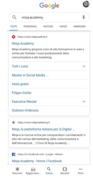 favicon nelle serp di Google