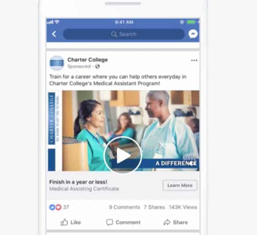 social ads facebook formati