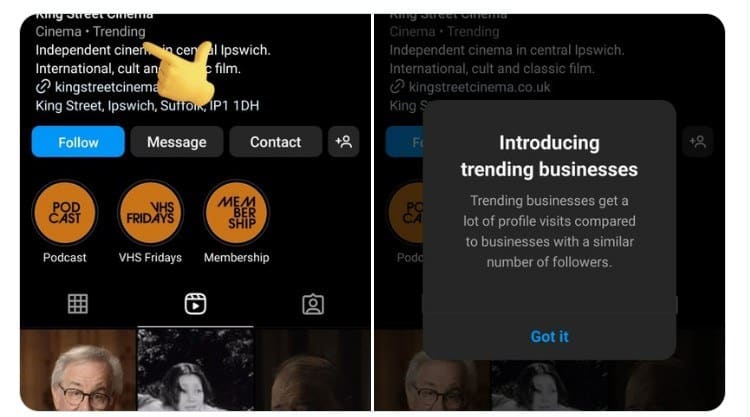 notizie della settimana funzione trending di instagram