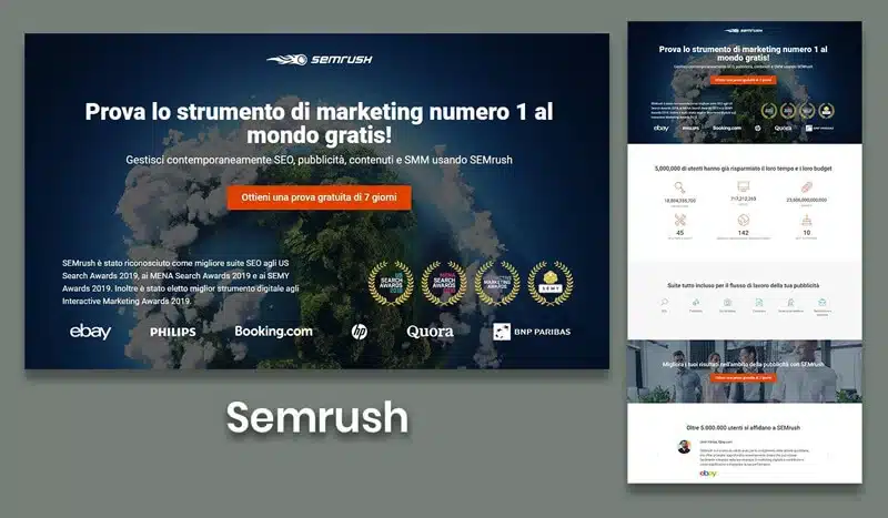 Testimonianze dei clienti su landing page