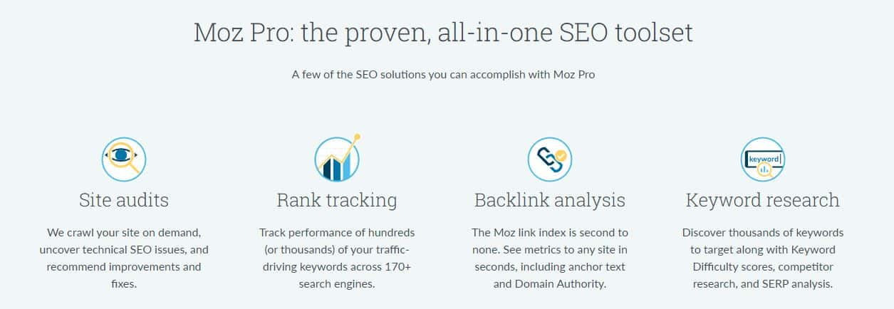 SEO tool - Moz PRO