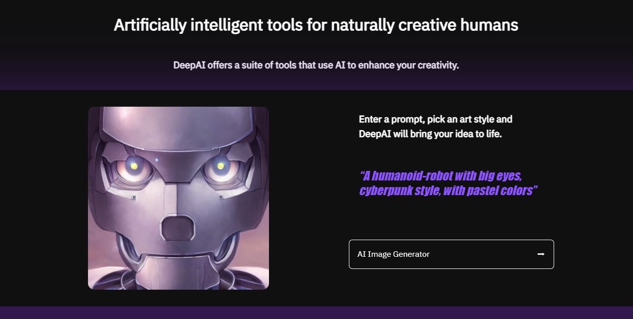 generatori di immagini AI - deep ai