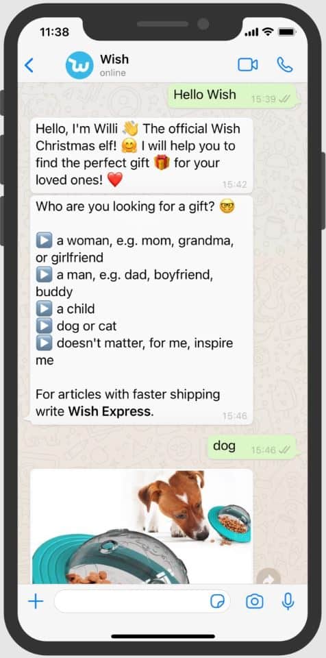 wish campagna di marketing natalizia