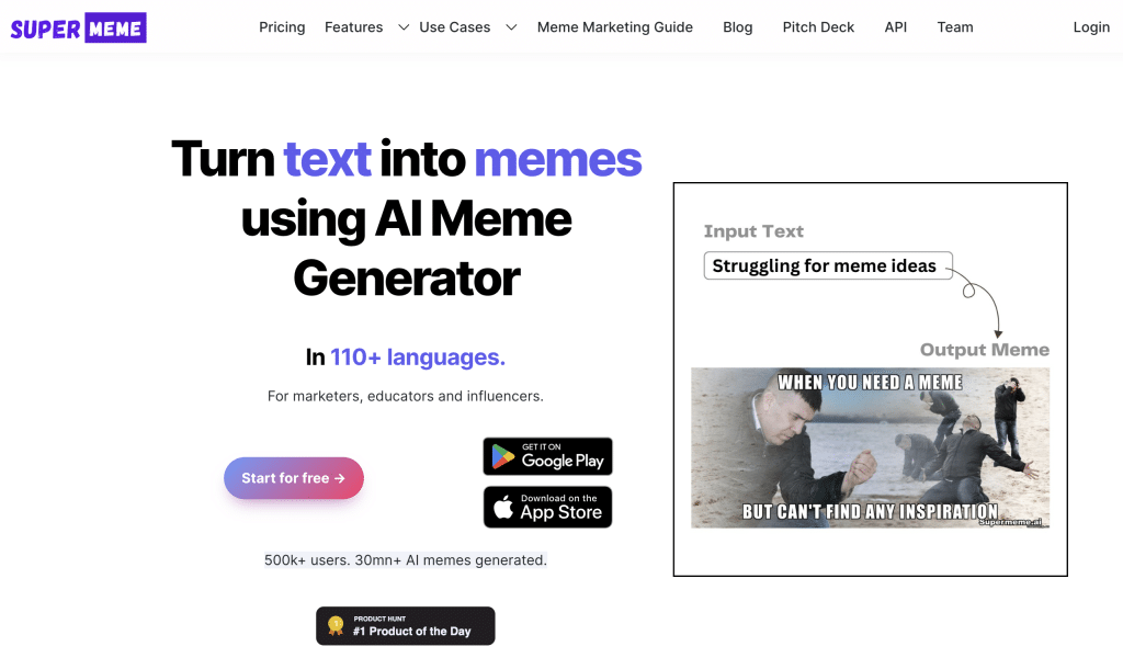supermeme - creazione contenuti AI