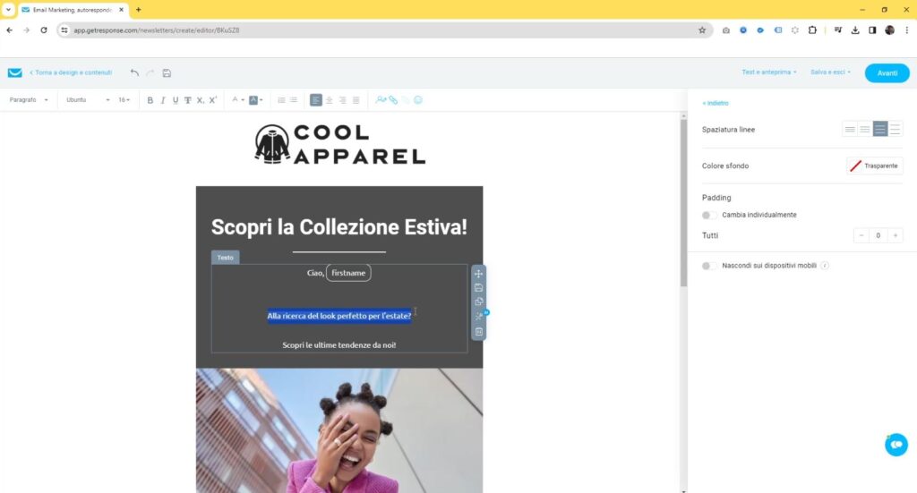 email con l'AI GetResponse