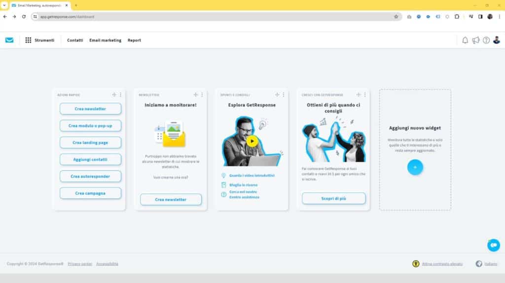dashboard getresponse