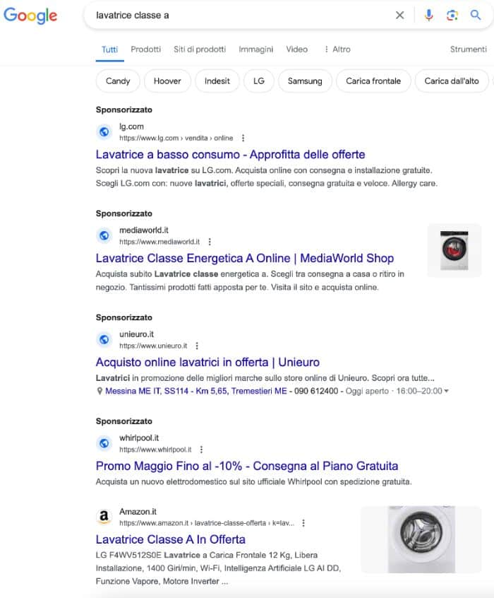 Amazon advertising: i prodotti sponsorizzati su Amazon compaiono in serp di Google