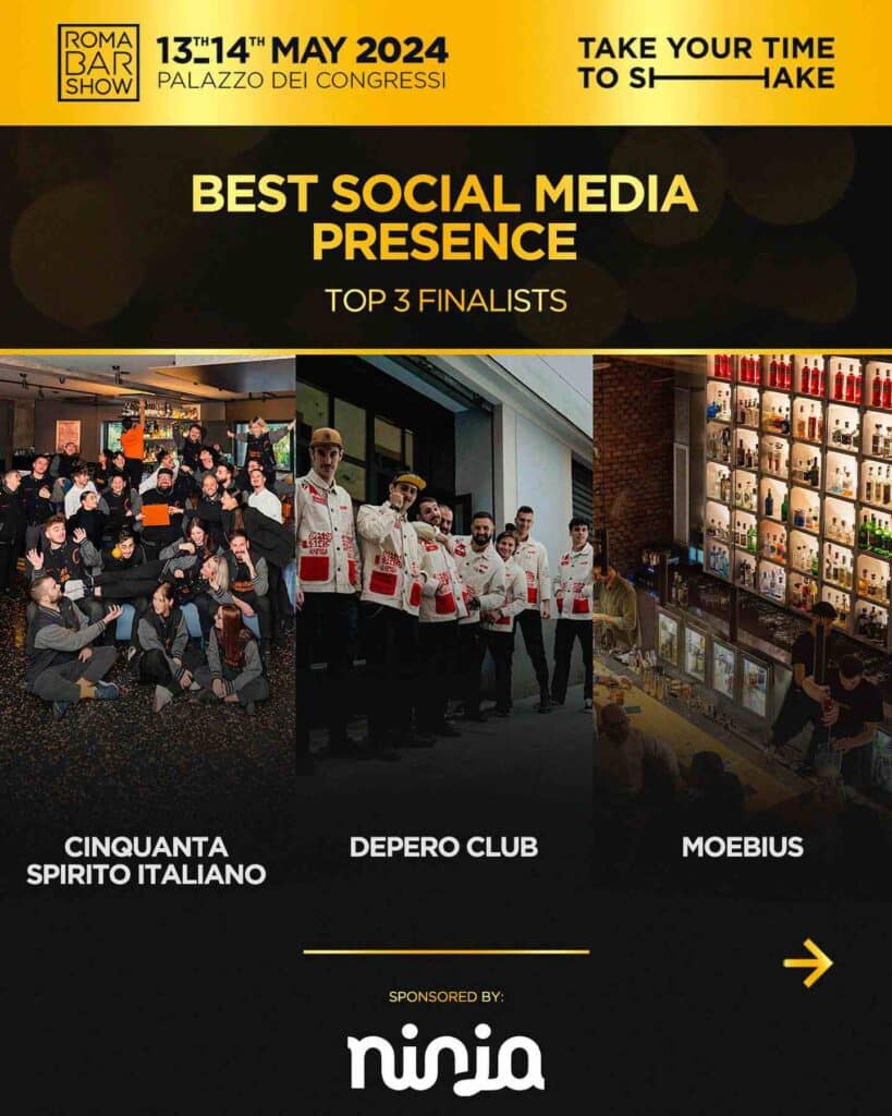 Roma Bar Show Ninja sponsor best social presence