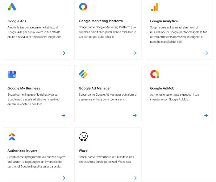 corsi per google analytics