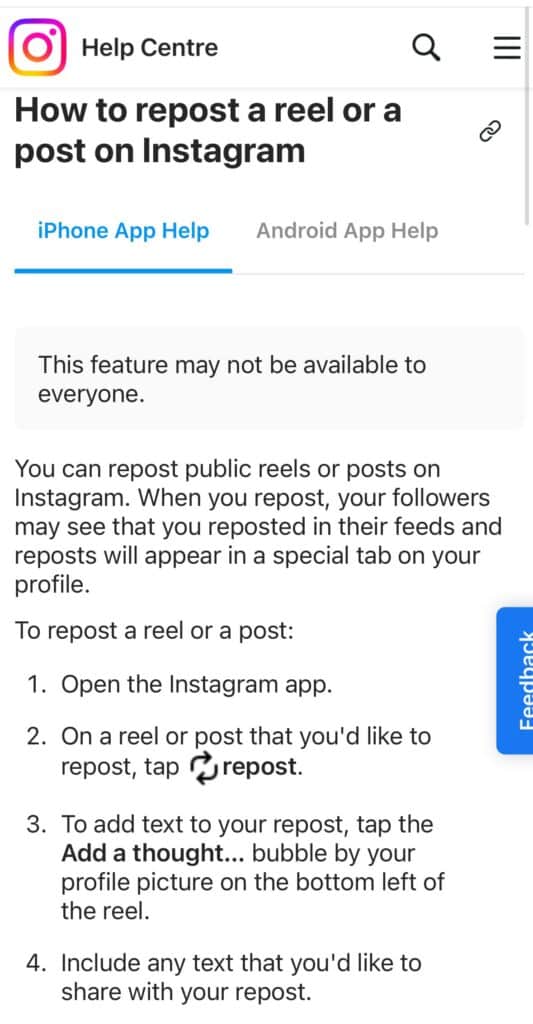 GUIDA A INSTAGRAM REPOST