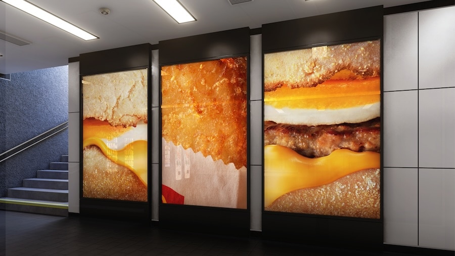 la campagna per la colazione senza logo di McDonald's