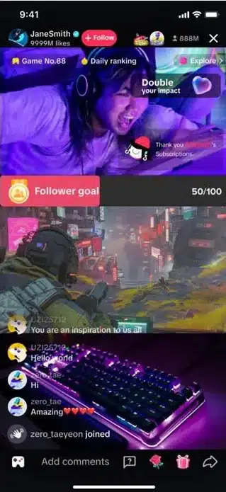 camera singola e doppia camera su TikTok