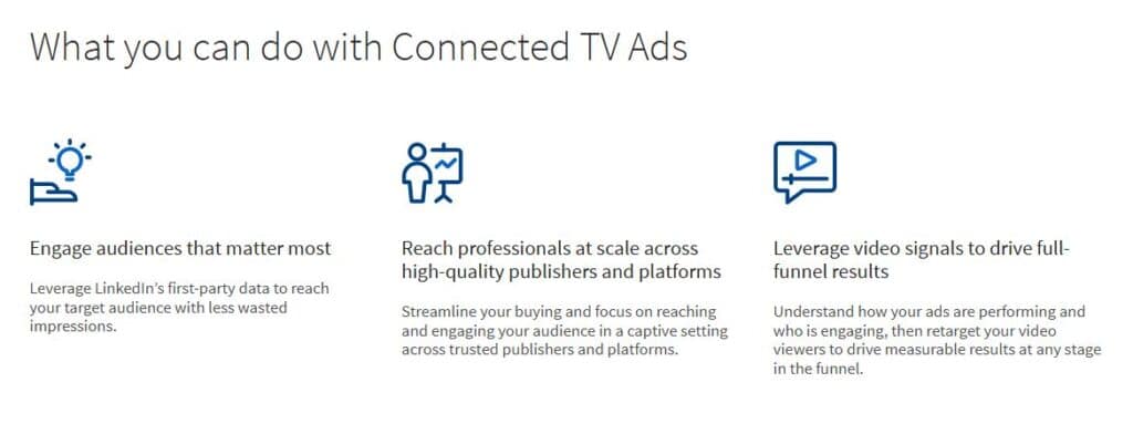connected tv - linkedin adv