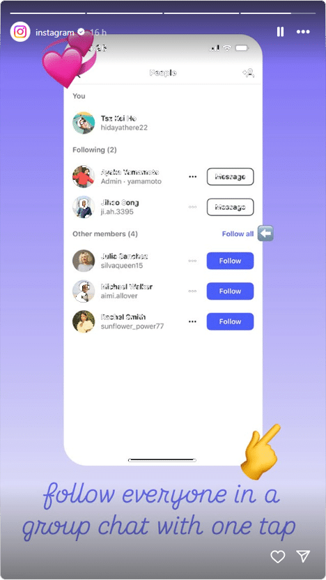 ig FOLLOW A GROUP