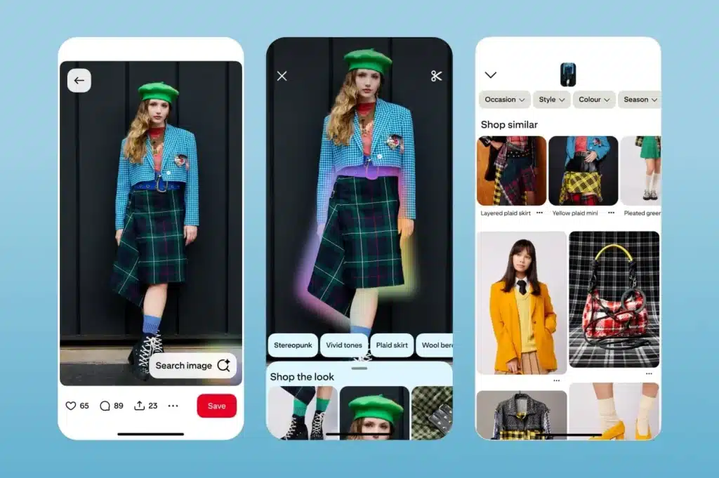 ricerca visiva su Pinterest - Pinterest ricerca visiva AI