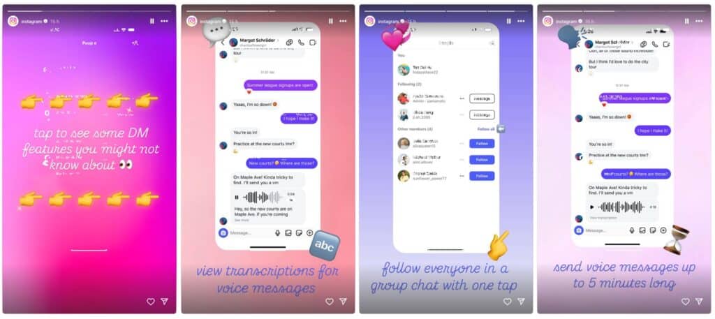 trascrizione dei messaggi vocali su Instagram