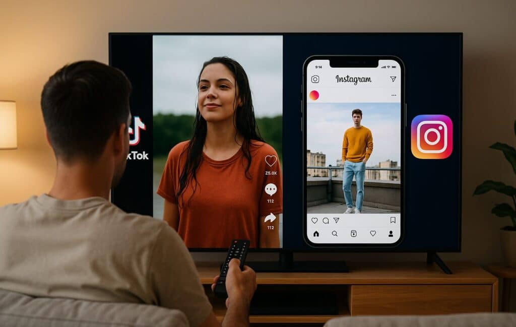 Instagram e TikTok per smart TV