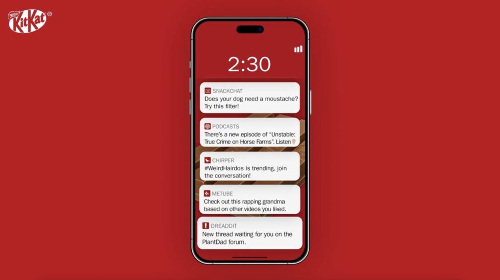 campagna KitKat che premia chi si disconnette