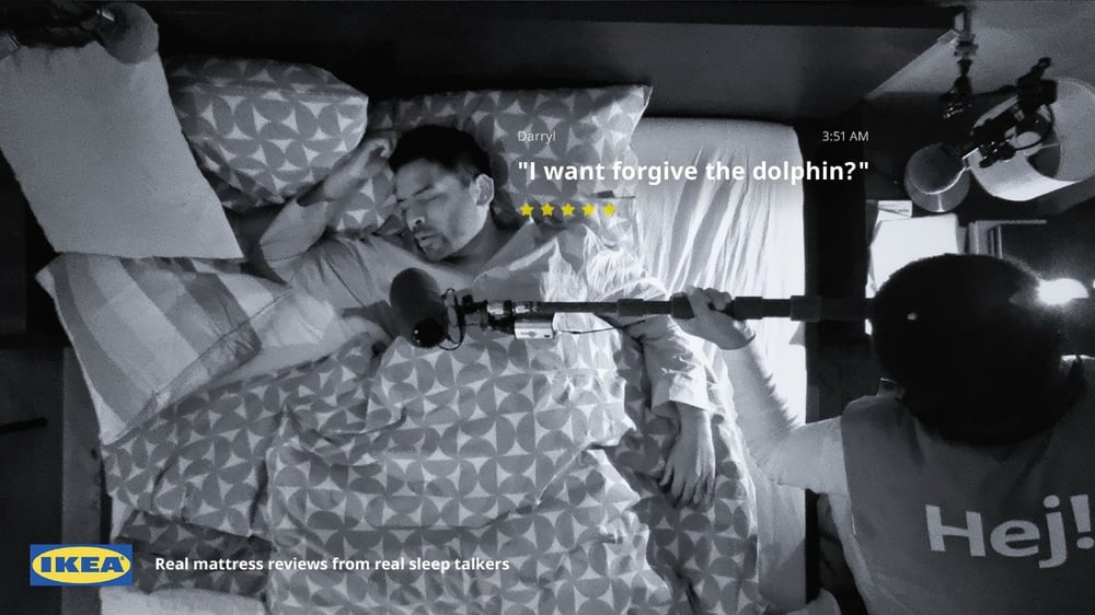 IKEA registra le recensioni dei clienti che parlano nel sonno - IKEA Sleep Talk Reviews