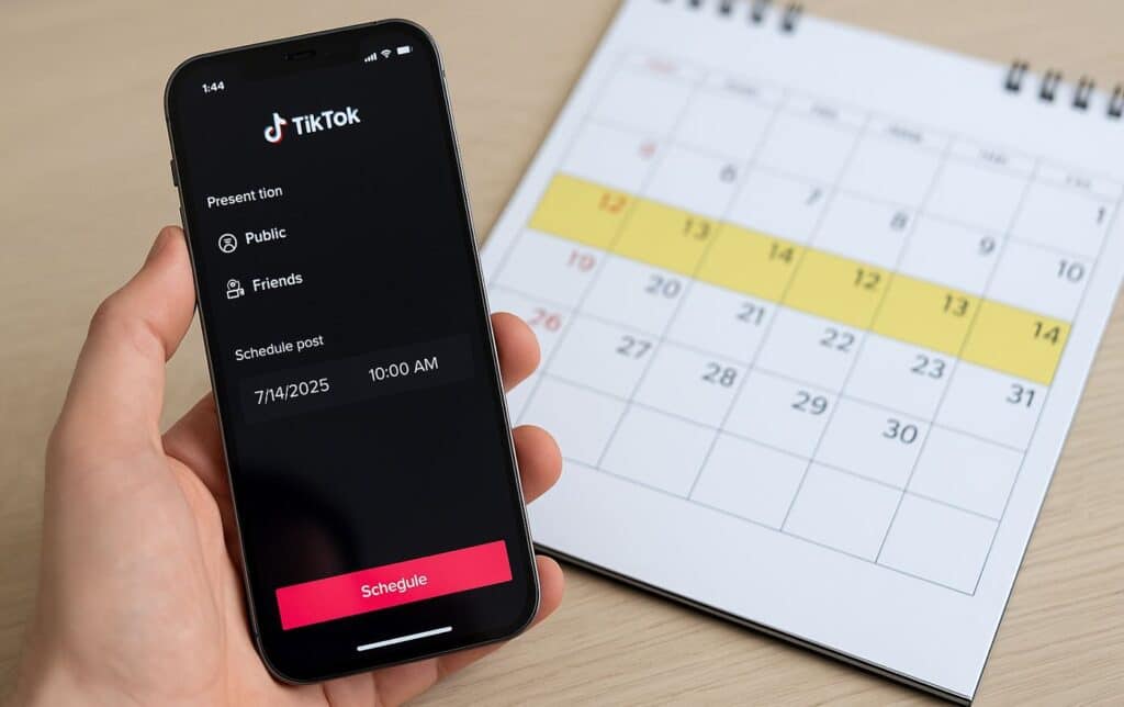 Programmare post su TikTok
