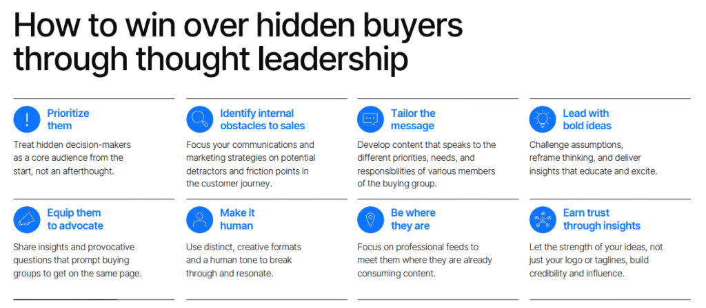 trovare i buyer nascosti con i contenuti di Thought leadership