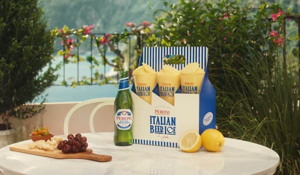 sorbetto alla birra peroni
