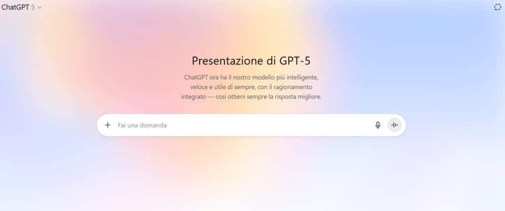 openAI gpt-5 disponibile
