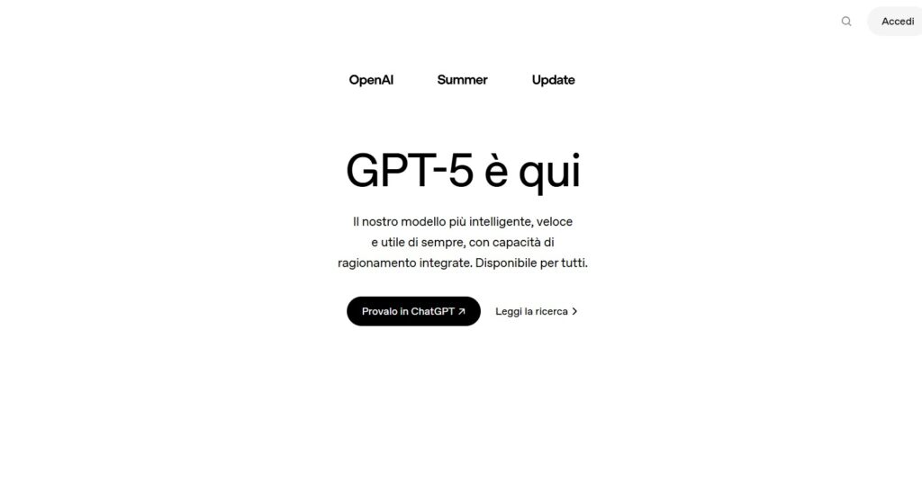 gpt 5 disponibile