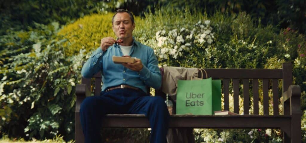 La campagna di Uber Eats con Jude Law