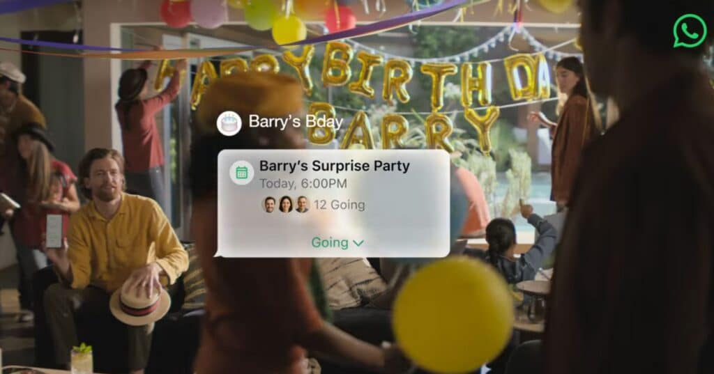La nuova campagna WhatsApp promuove i gruppi raccontando l'organizzazione di una festa