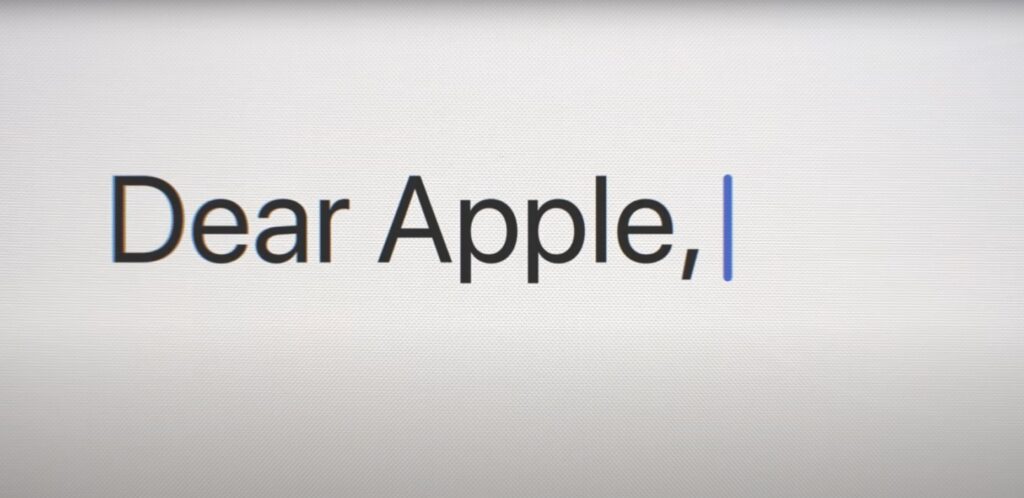 Video campagna Dear Apple