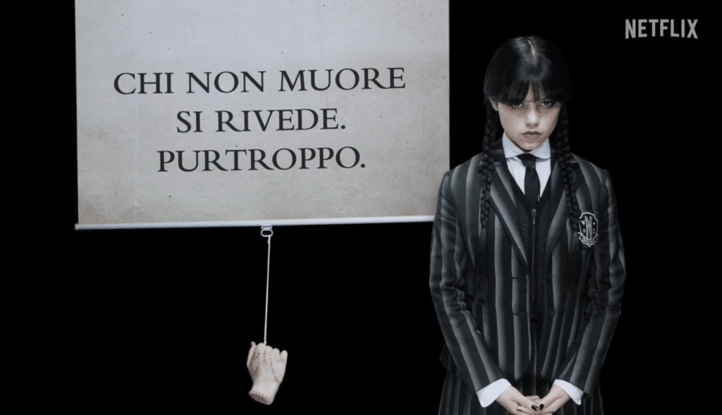 La campagna dark di Netflix che accompagna i fan alla seconda parte di Mercoledì