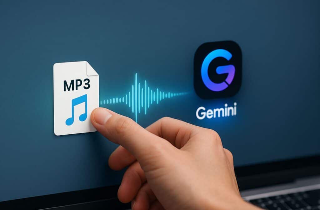 come caricare file audio su Google Gemini