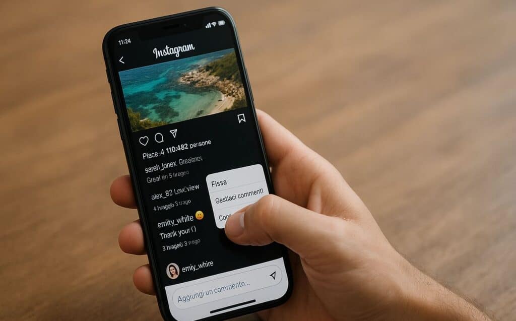 come pinnare i commenti su instagram